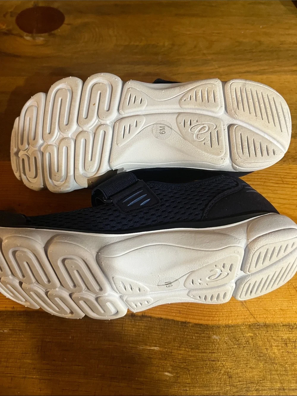 Easy Spirit Denise Austin Navy Mary Jane Sneaker with White Sole